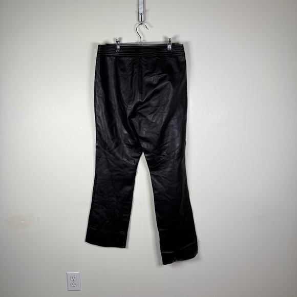 Margaret Godfrey Black Genuine Leather Pants - Picture 5 of 9